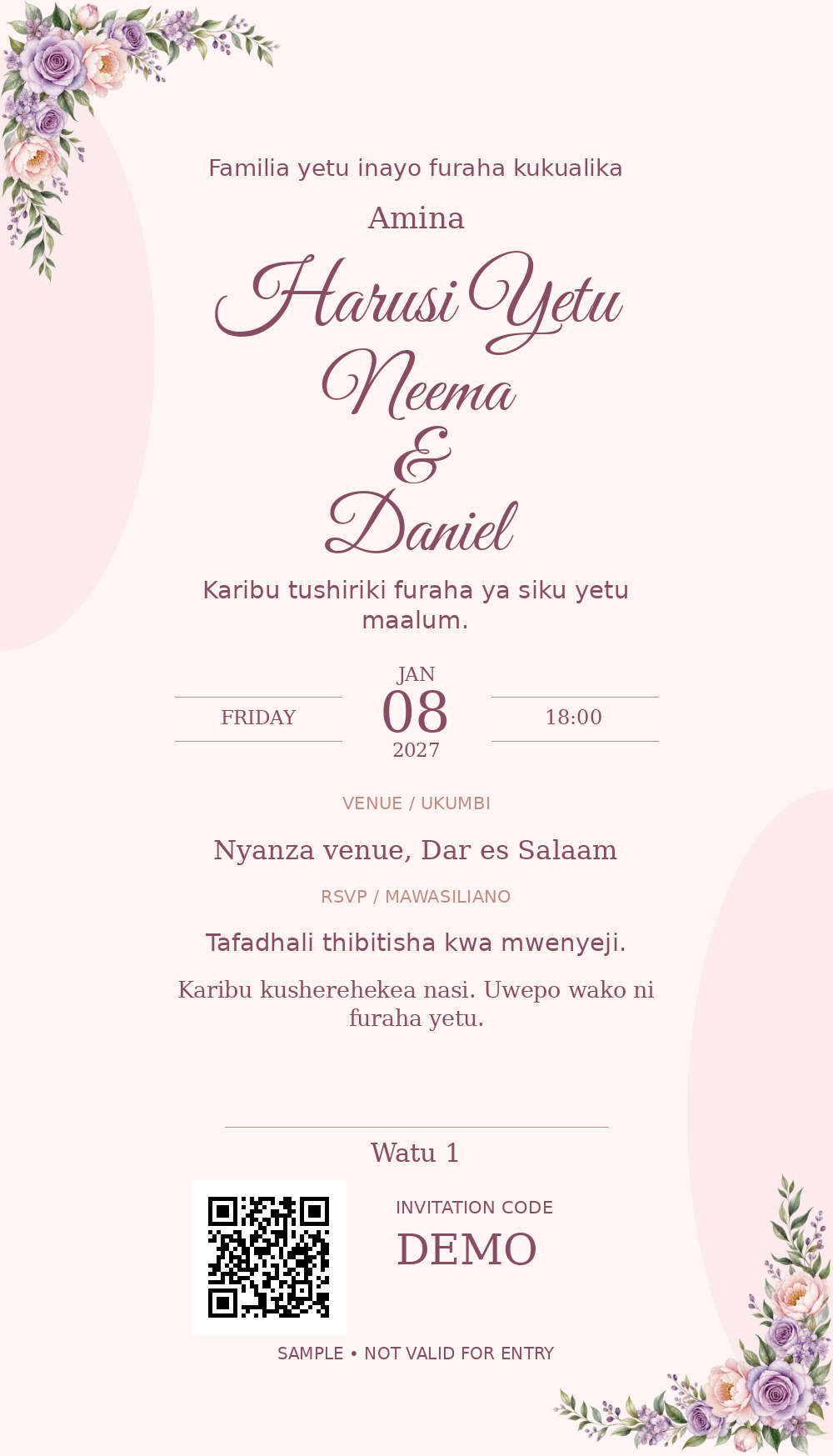 Wedding · Blush Watercolour