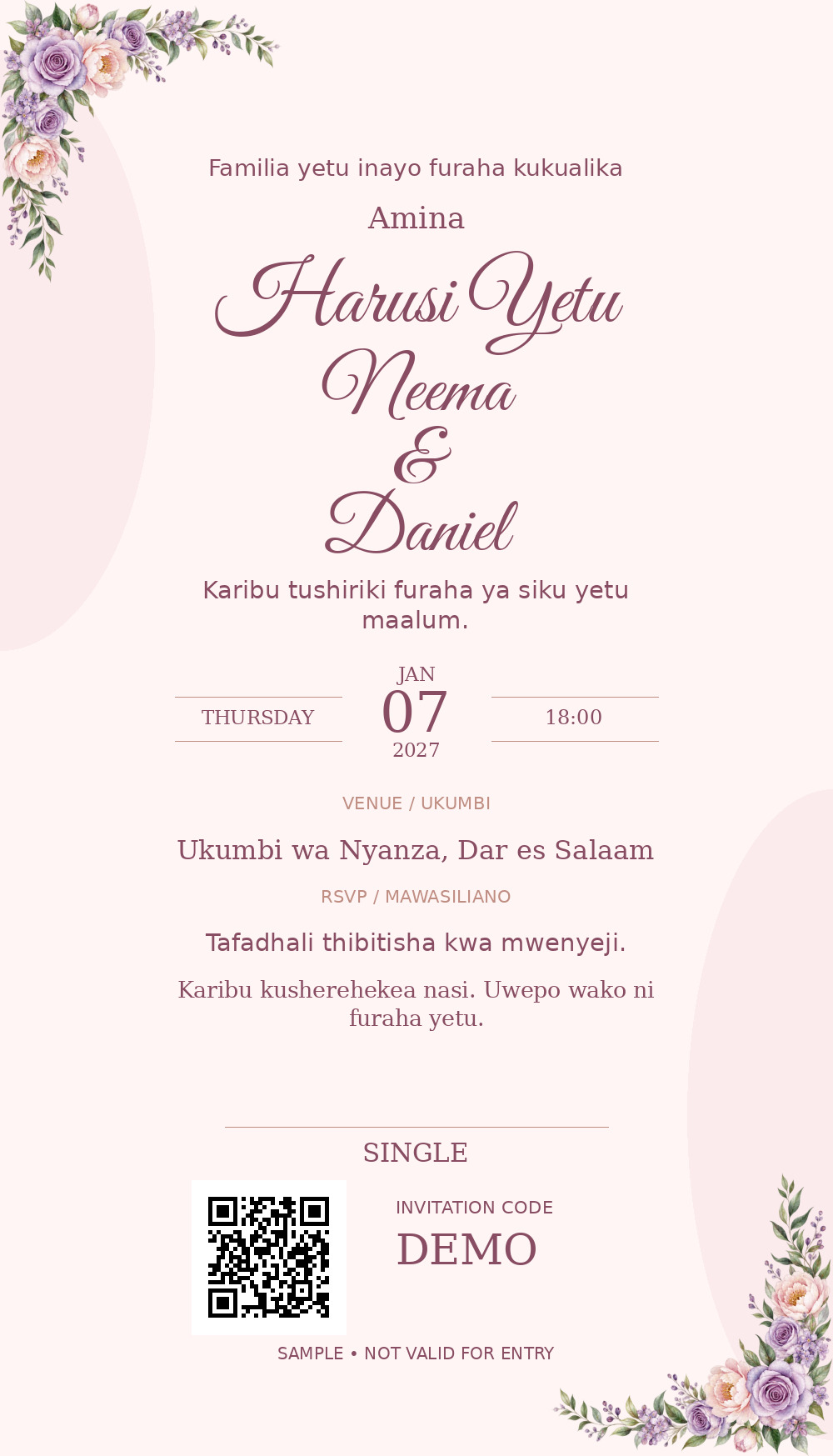 Wedding · Blush Watercolour