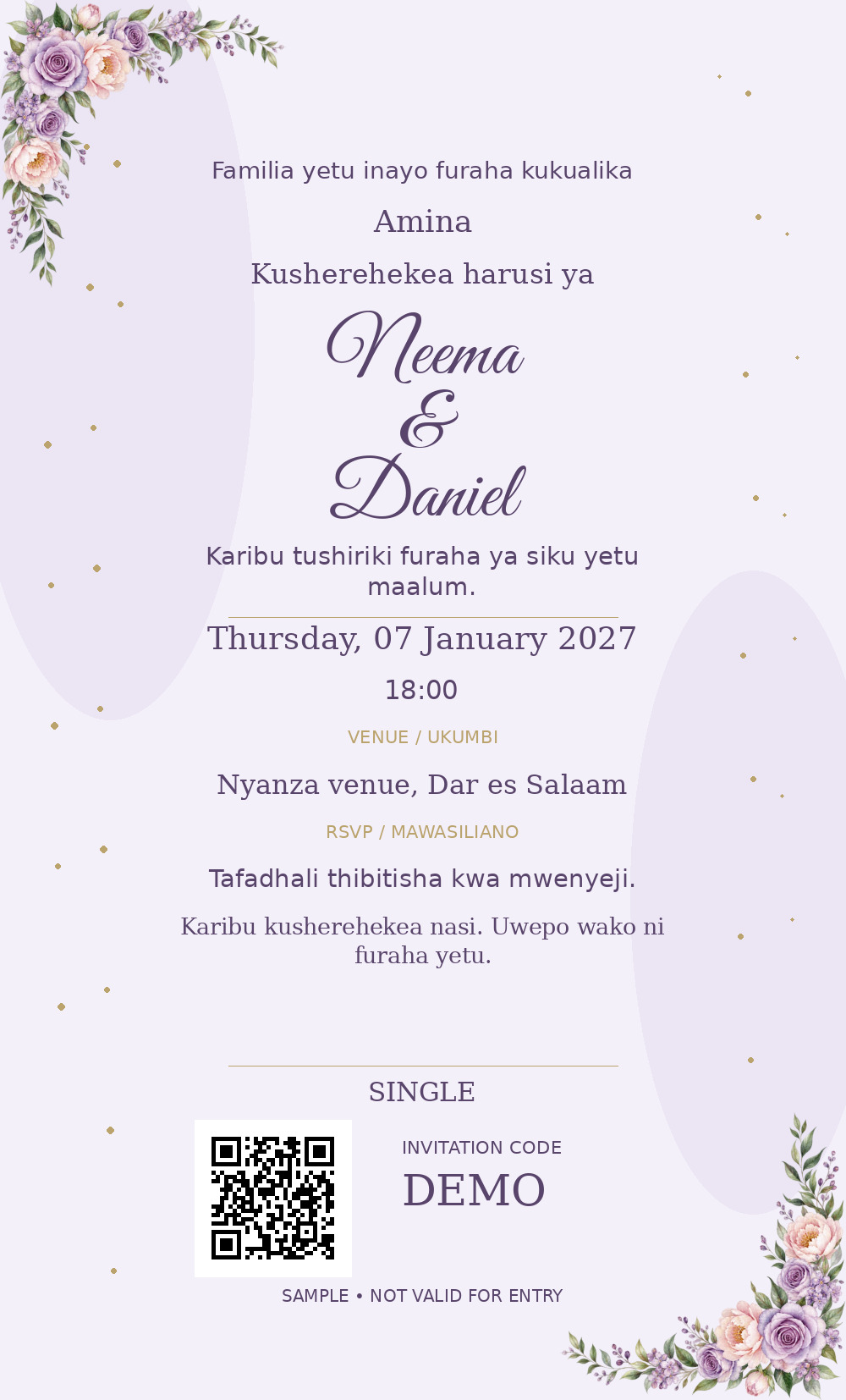 Wedding · Lavender Gold
